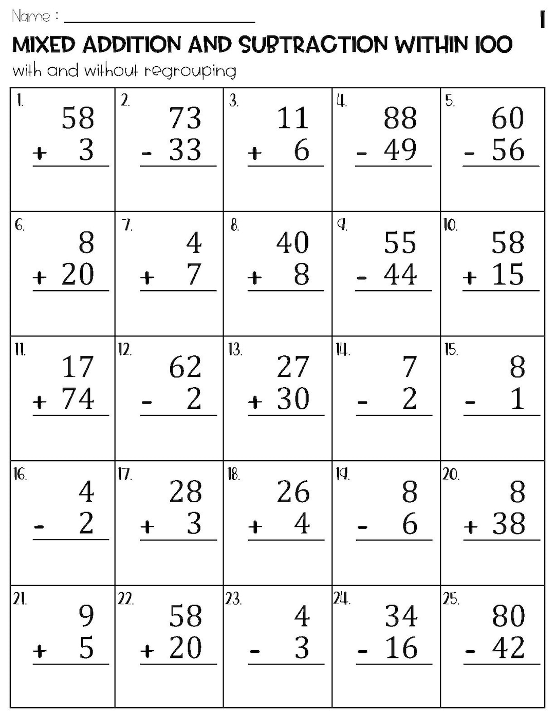 Addition And Subtraction Worksheets Superstar Worksheets