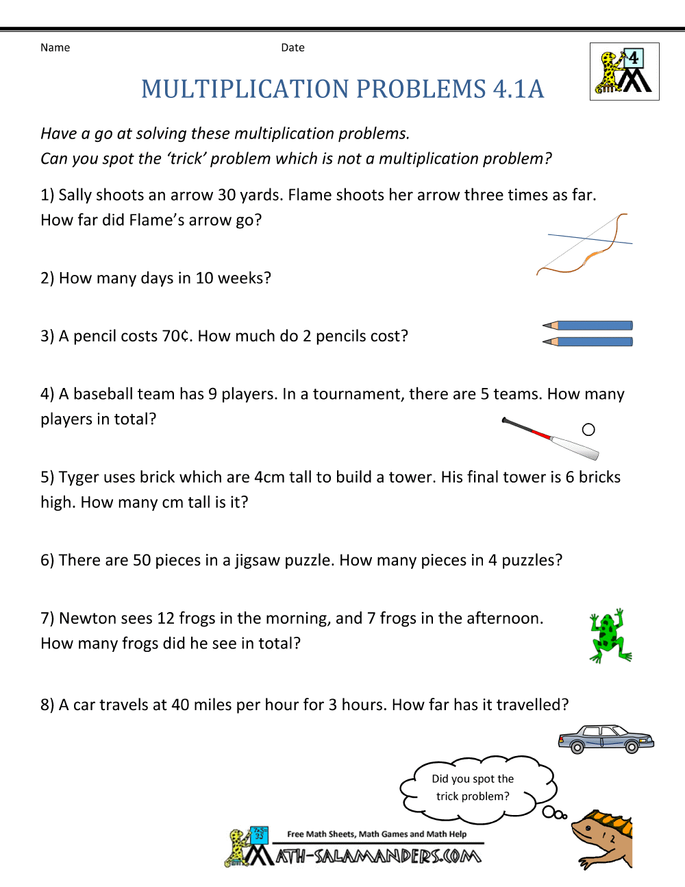 Multiplication Word Problems 4th Grade Multiplication Word Problems 4th Grade