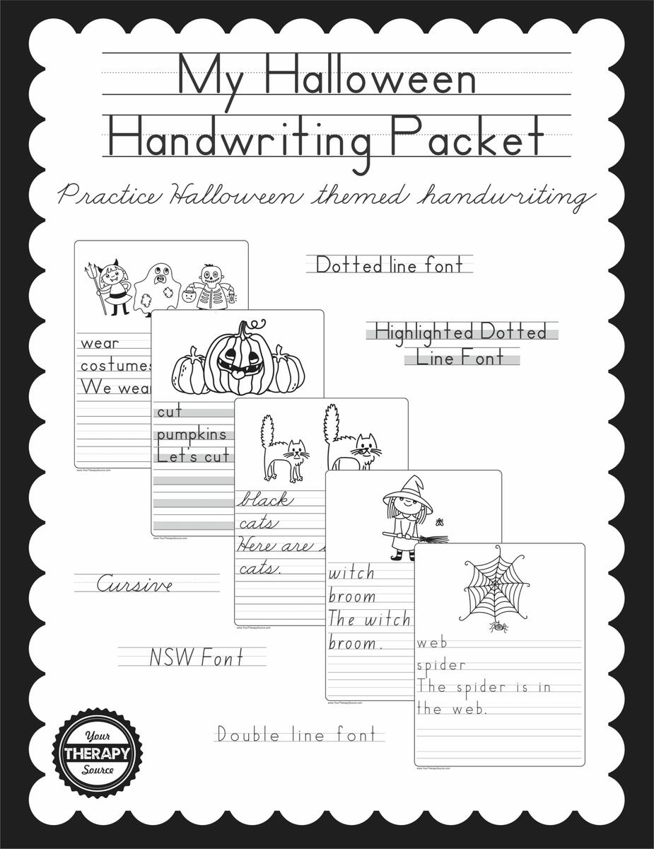 My Halloween Handwriting Packet Your Therapy Source My Halloween Handwriting Packet Your Therapy Source