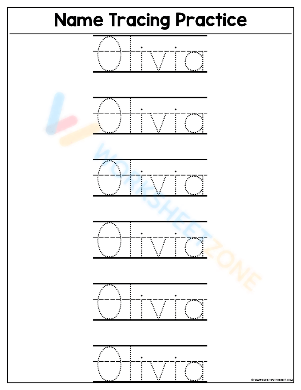 Name Tracing Worksheets Printable Name Tracing Worksheets Printable