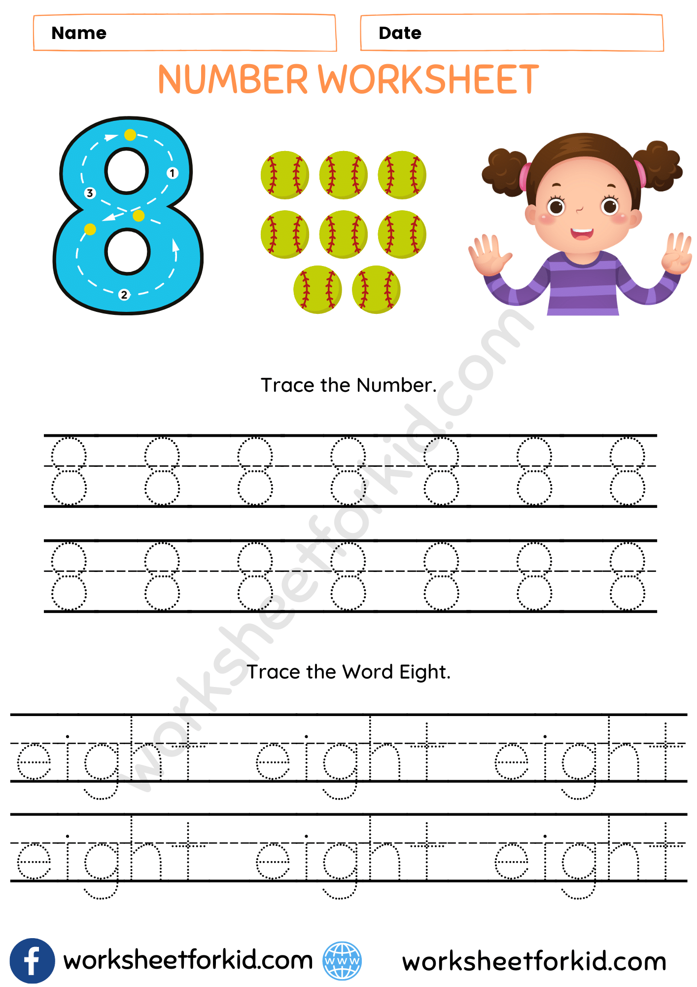 Number 8 Worksheet WorksheetForKid Number 8 Worksheet WorksheetForKid