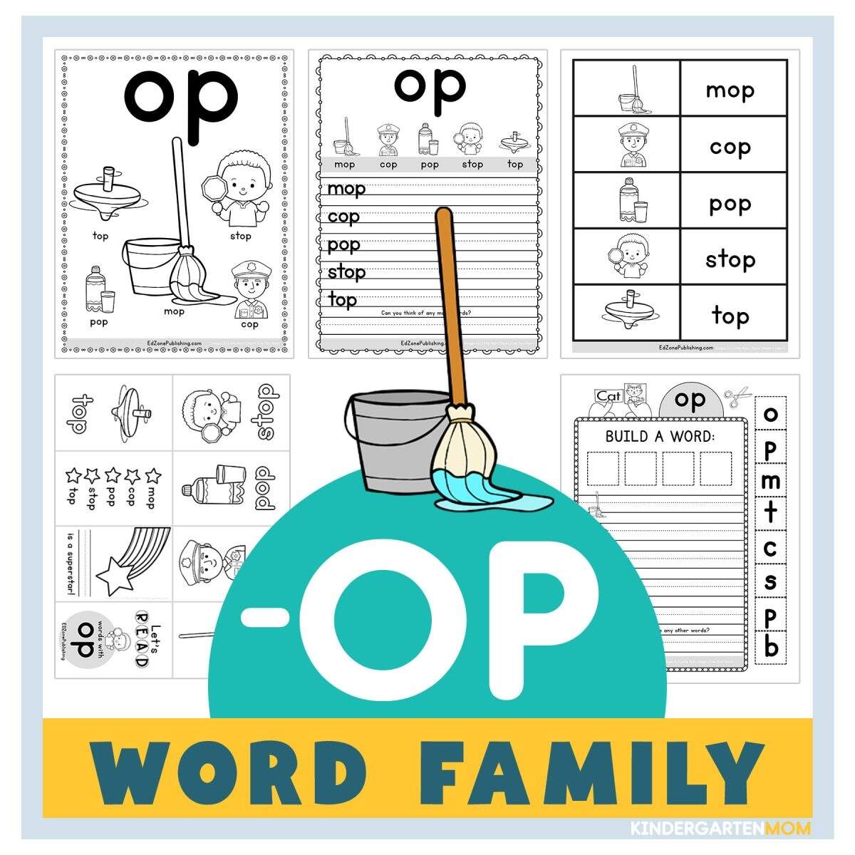 OP Word Family Worksheets Kindergarten Mom OP Word Family Worksheets Kindergarten Mom