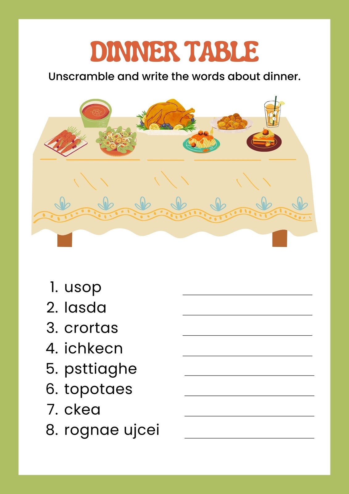 Page 2 Free To Customize And Print Food Worksheet Templates Canva Free To Customize And Print Food Worksheet Templates Canva