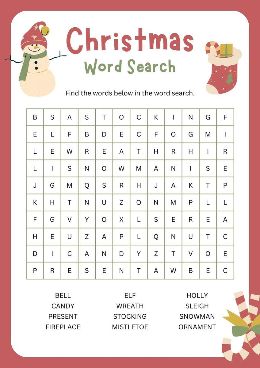 Page 4 Free Editable Christmas Worksheet Templates Canva