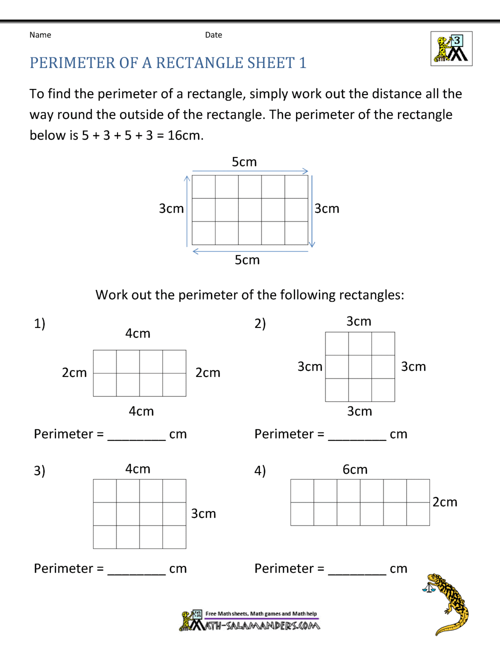 Perimeter Of A Rectangle