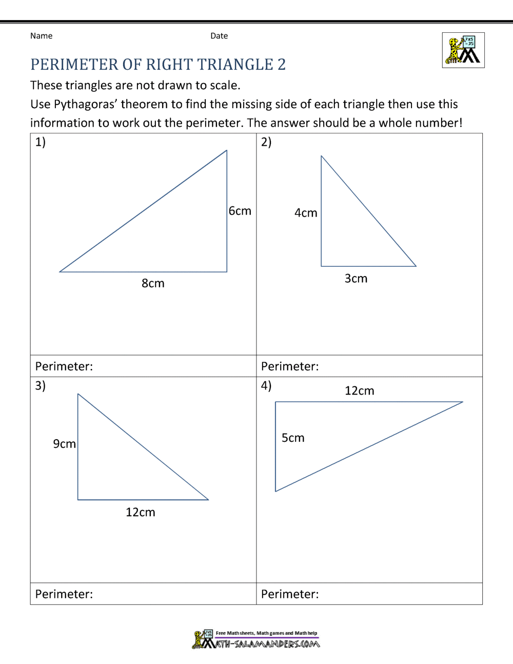 Perimeter Of Right Triangle Perimeter Of Right Triangle