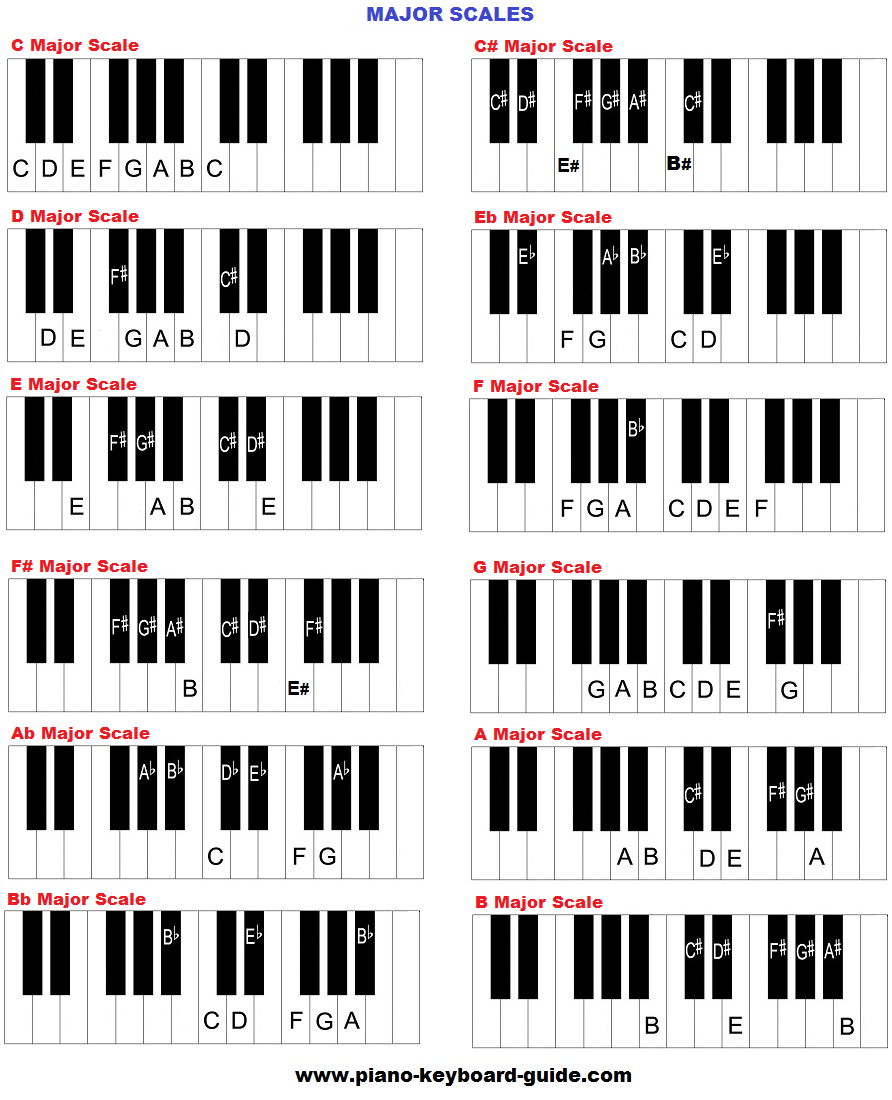 Piano Scales With PDF Chart