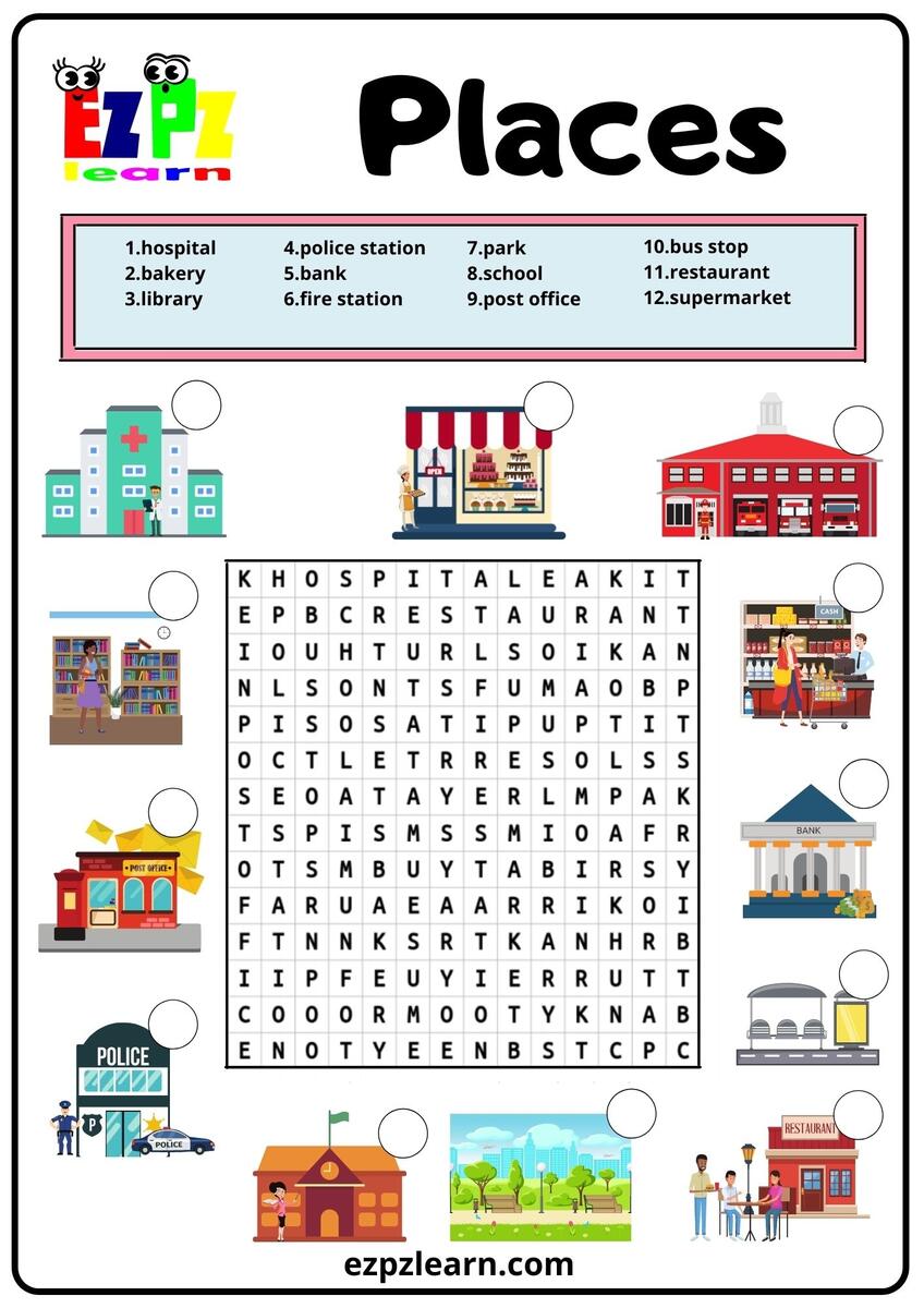 Places In The City Word Scramble Activity Free PDF For Primary Students English Language Learners 4 4 Ezpzlearn