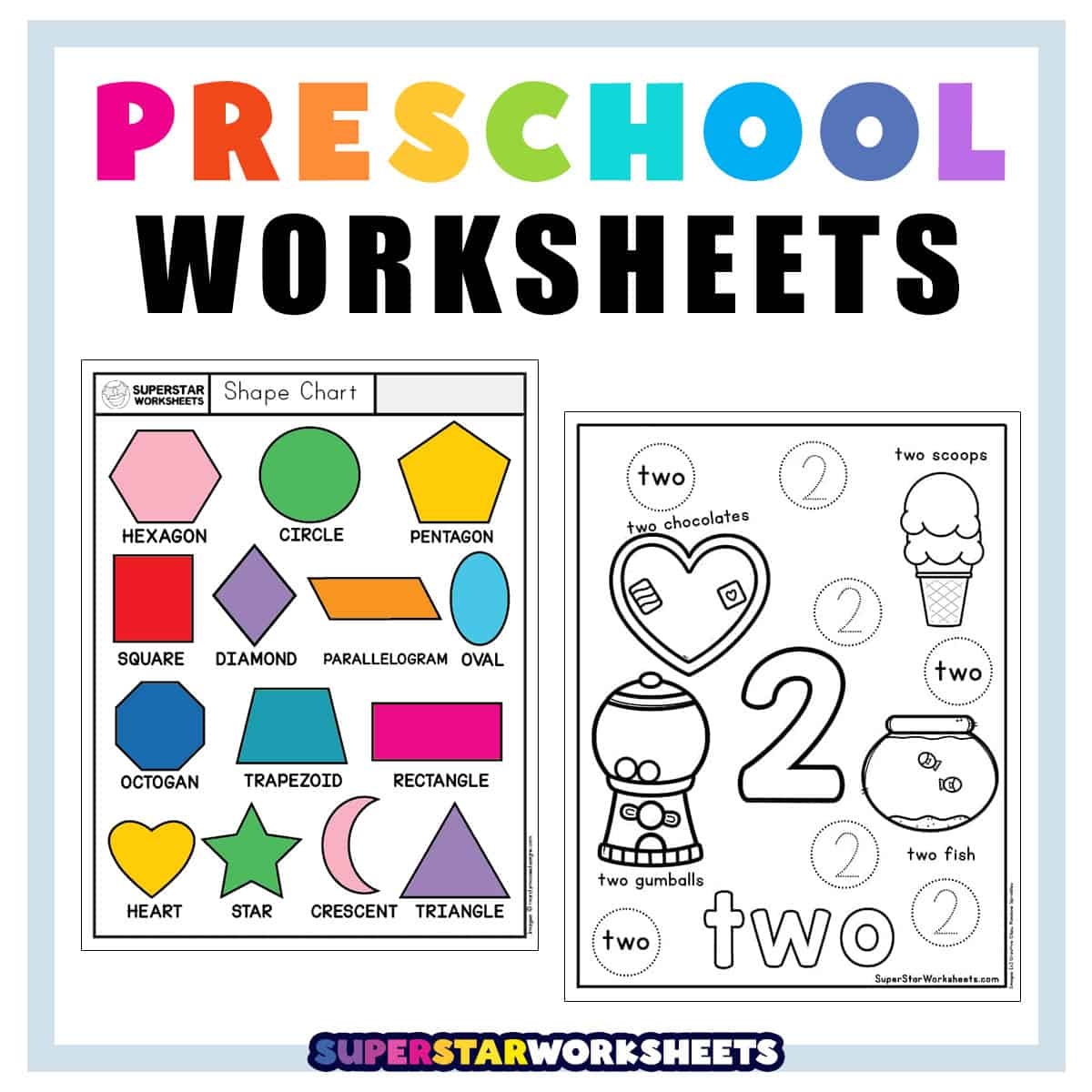 Preschool Worksheets Superstar Worksheets Free Preschool Printables Number 2 Jennibeemine