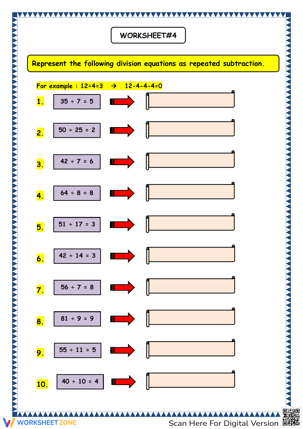Printable 3rd Grade Division As Repeated Subtraction Worksheets Printable 3rd Grade Division As Repeated Subtraction Worksheets