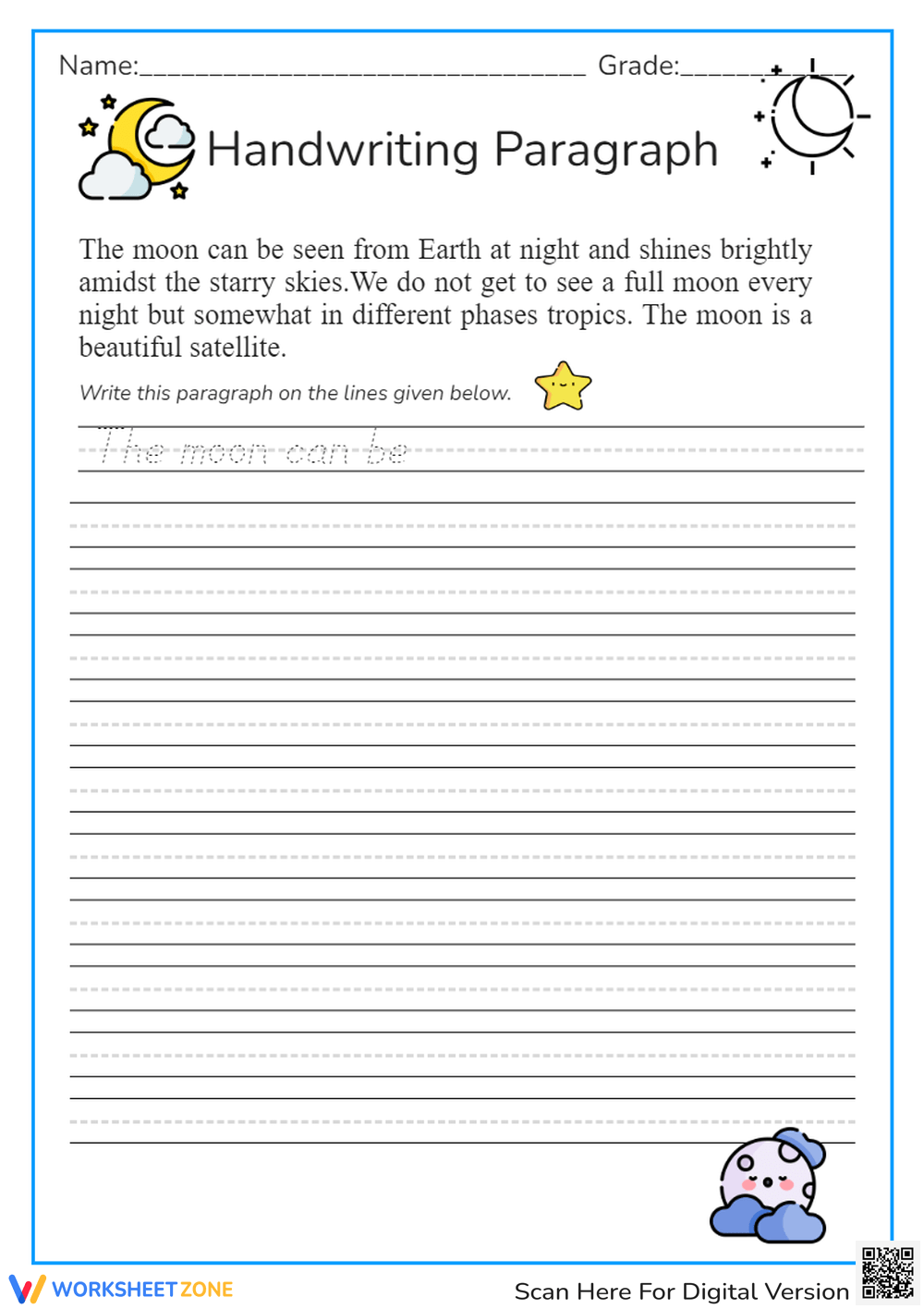 Printable 3rd Grade Handwriting Worksheets Writing Worksheets For Creative Kids Free PDF Printables EdHelper