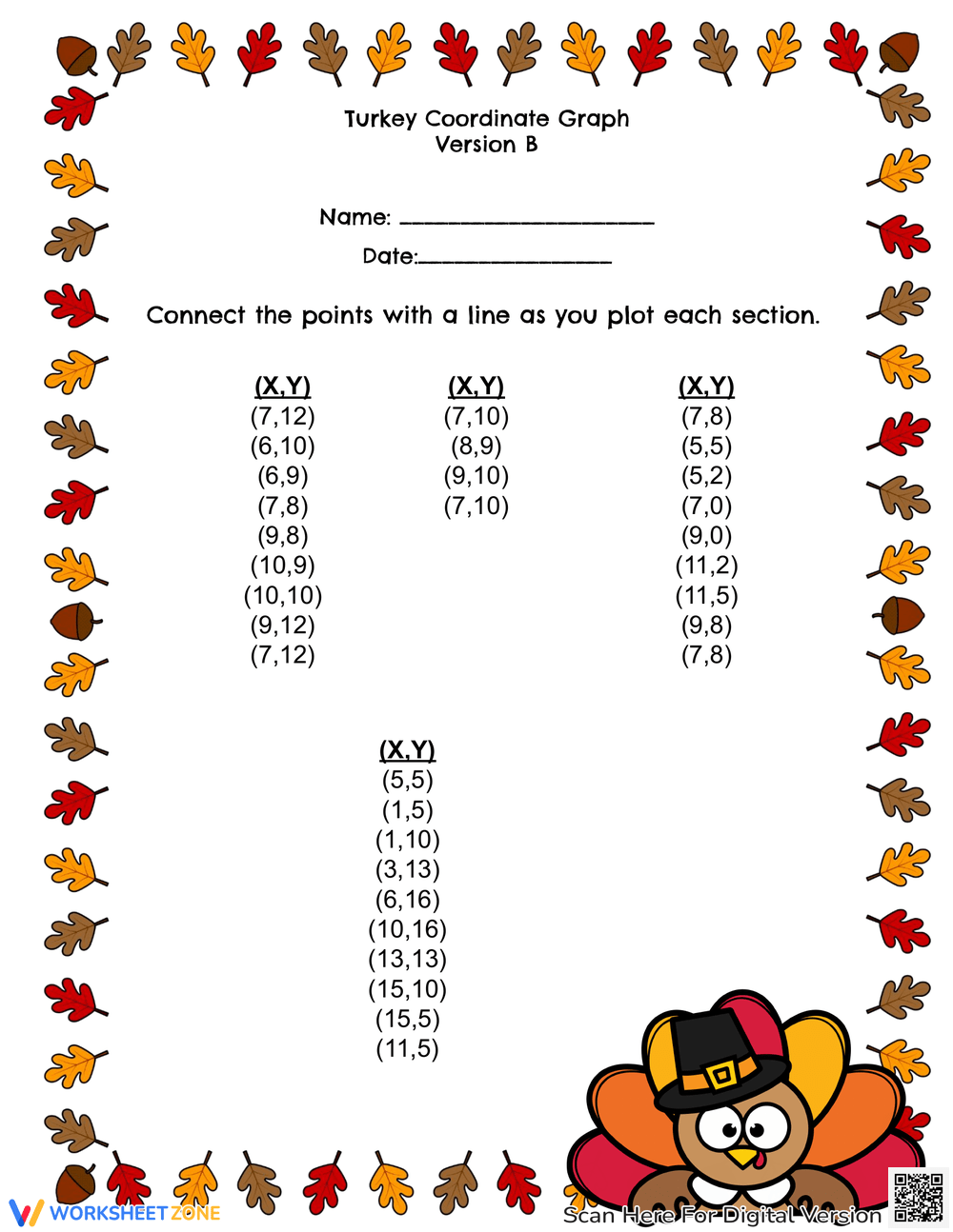 Printable 4th Grade Thanksgiving Plotting Point Worksheets Worksheets Printable Thanksgiving Plotting Point Worksheets Worksheets