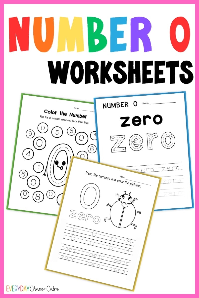 Printable Number 0 Worksheets