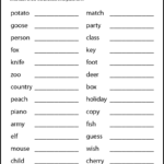 Printable Plural Nouns Worksheets For Kids Tree Valley Academy