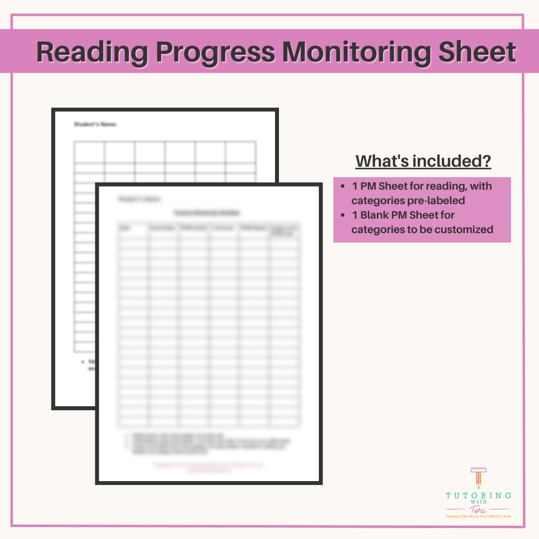 Progress Monitoring Sheet Reading WPM Payhip Progress Monitoring Sheet Reading WPM Payhip