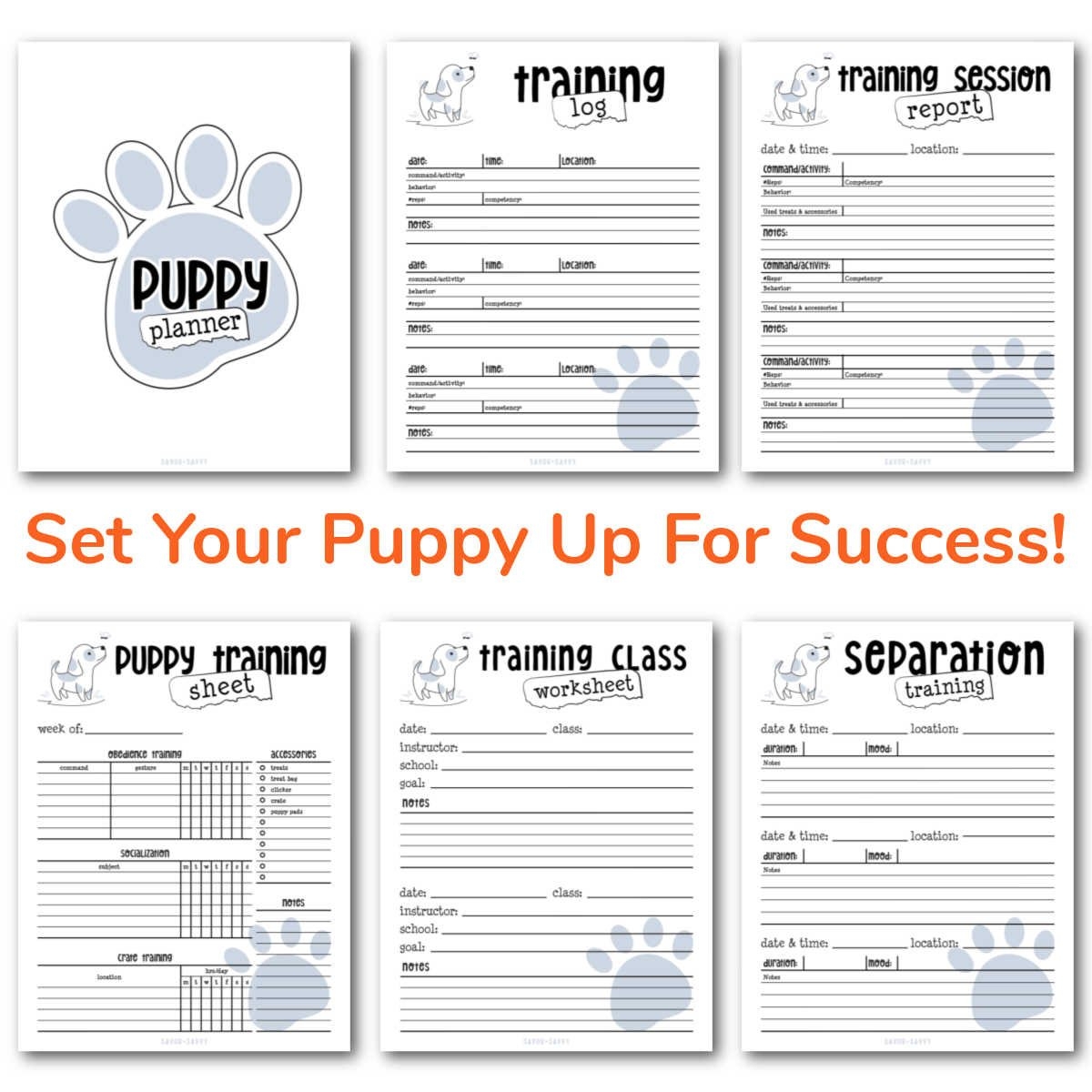 Puppy Planner Printables 20 Pages Savor Savvy Puppy Planner Printables 20 Pages Savor Savvy