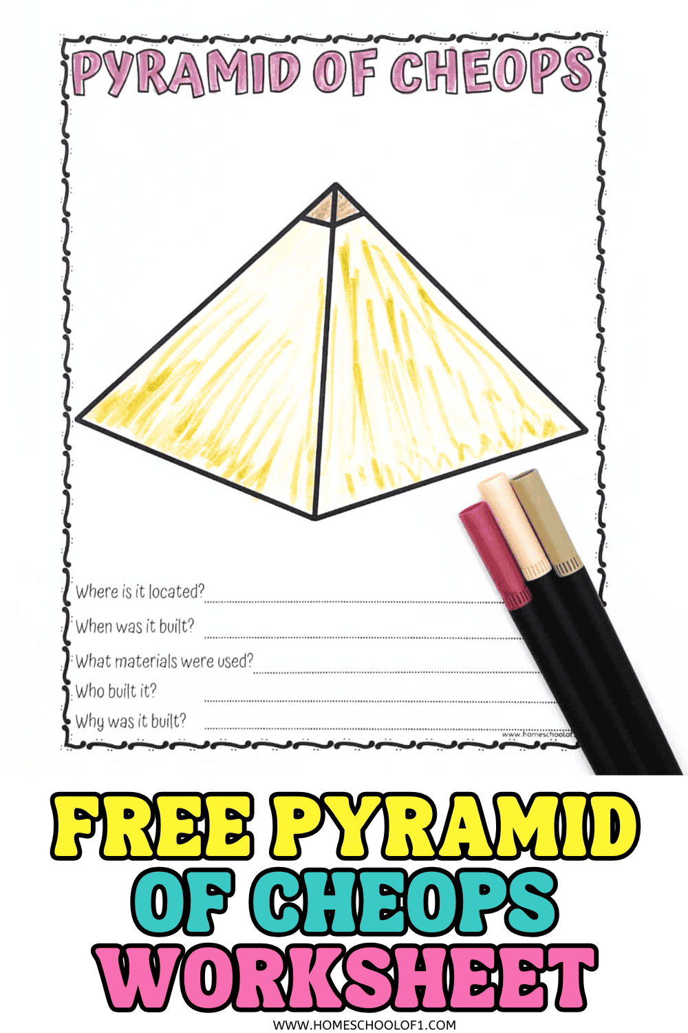 Pyramid Of Cheops Worksheet Fun Facts For Kids