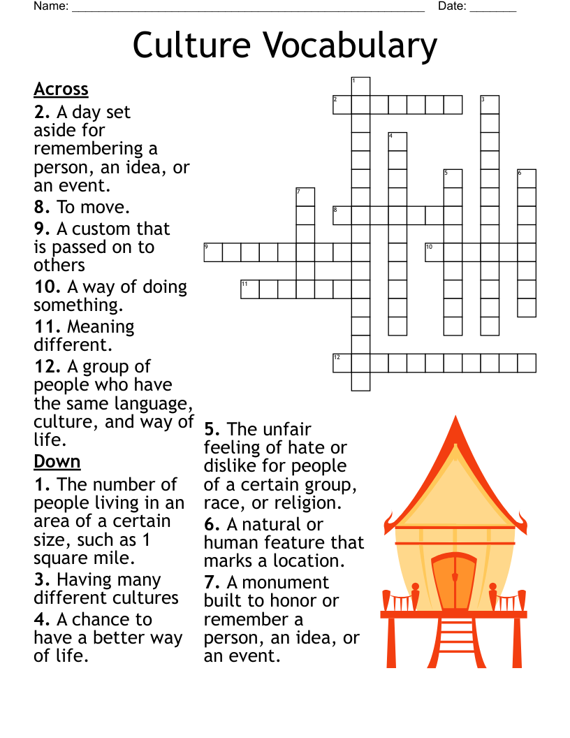 Race Ethnicity And Language Crossword WordMint
