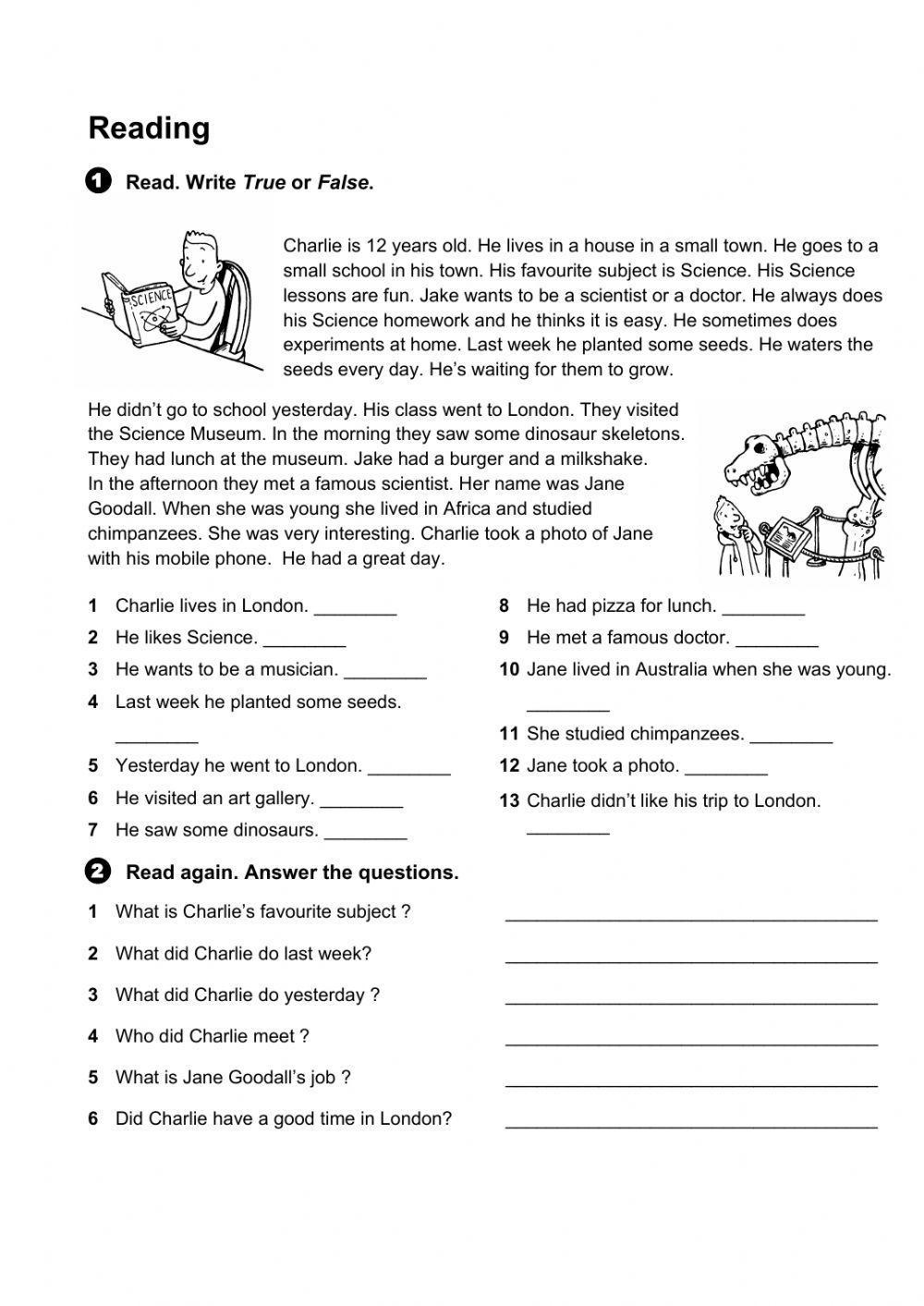 Reading 6 Grade Worksheet Worksheets Library Science Reading Comprehension Passage 25 Nervous System PDF By Teach Simple