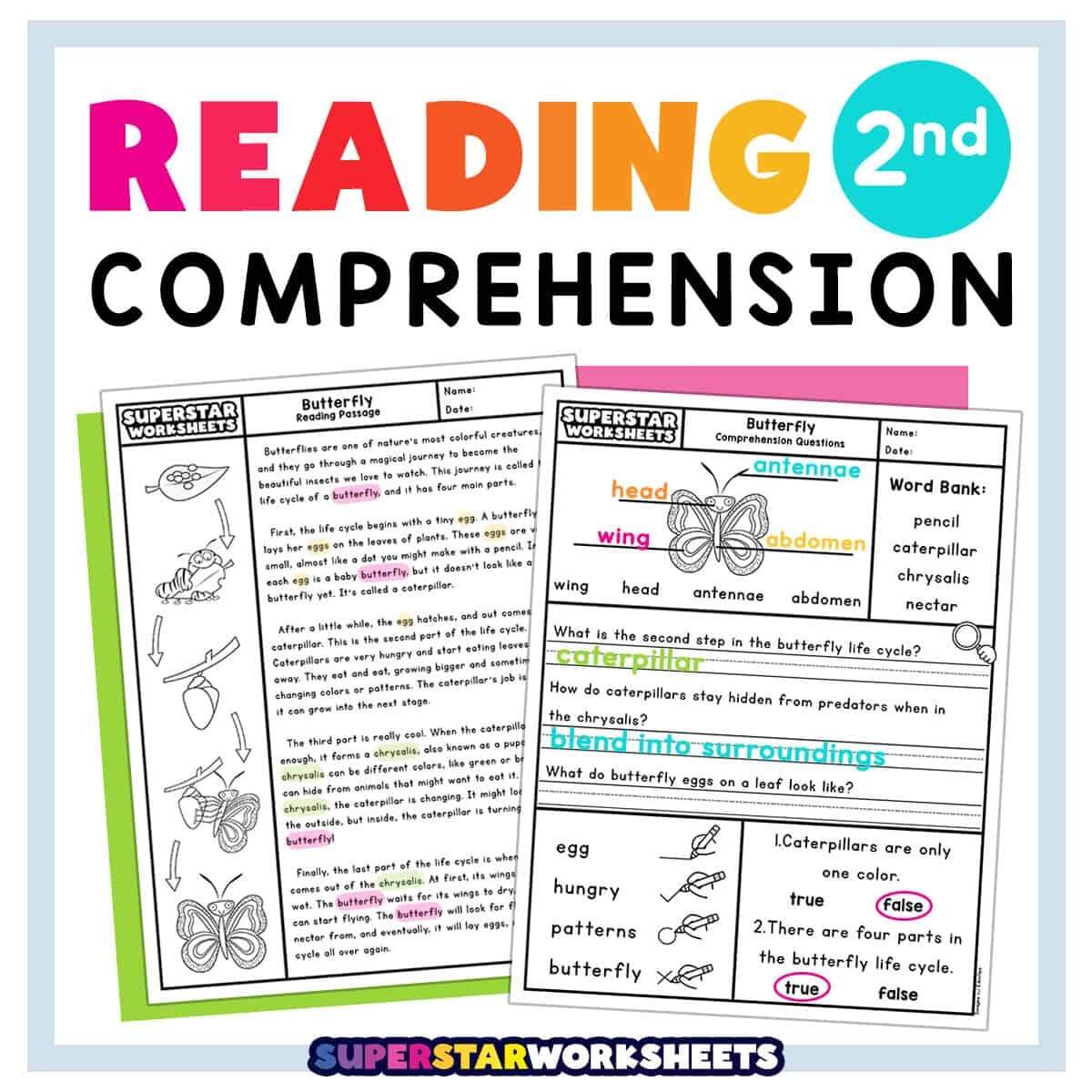 Reading Comprehension Worksheets Superstar Worksheets