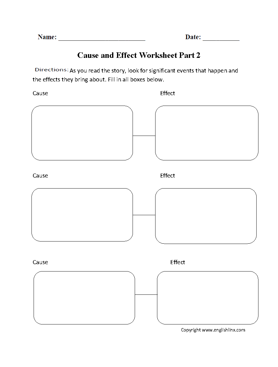 Reading Worksheets Cause And Effect Worksheets Cause And Effect Graphic Organizer Bundle Free Printables