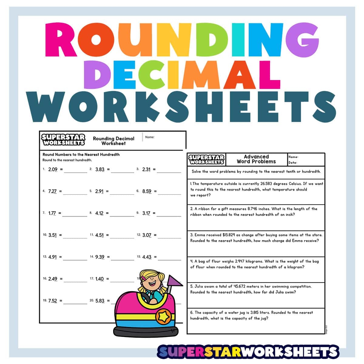 Rounding Decimal Places Rounding Numbers To 2dp