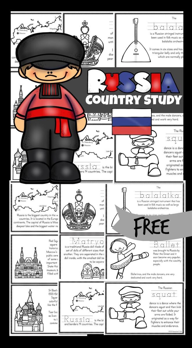 Russia For Kids Printable Book 123 Homeschool 4 Me