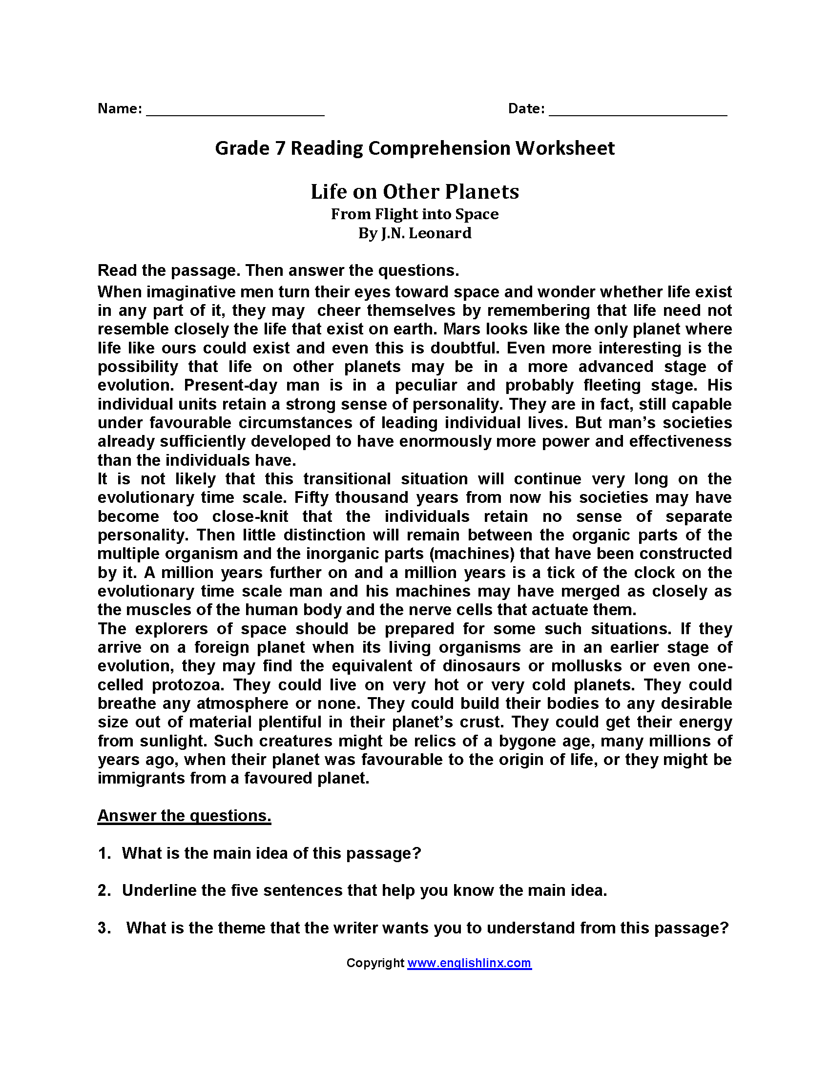 16 Comprehension Reading English Worksheets Free PDF At Worksheets Library