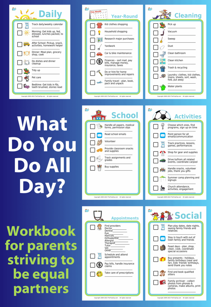 Share The Load A Workbook For Parents Striving To Be Equal Partners The Trip Clip Blog