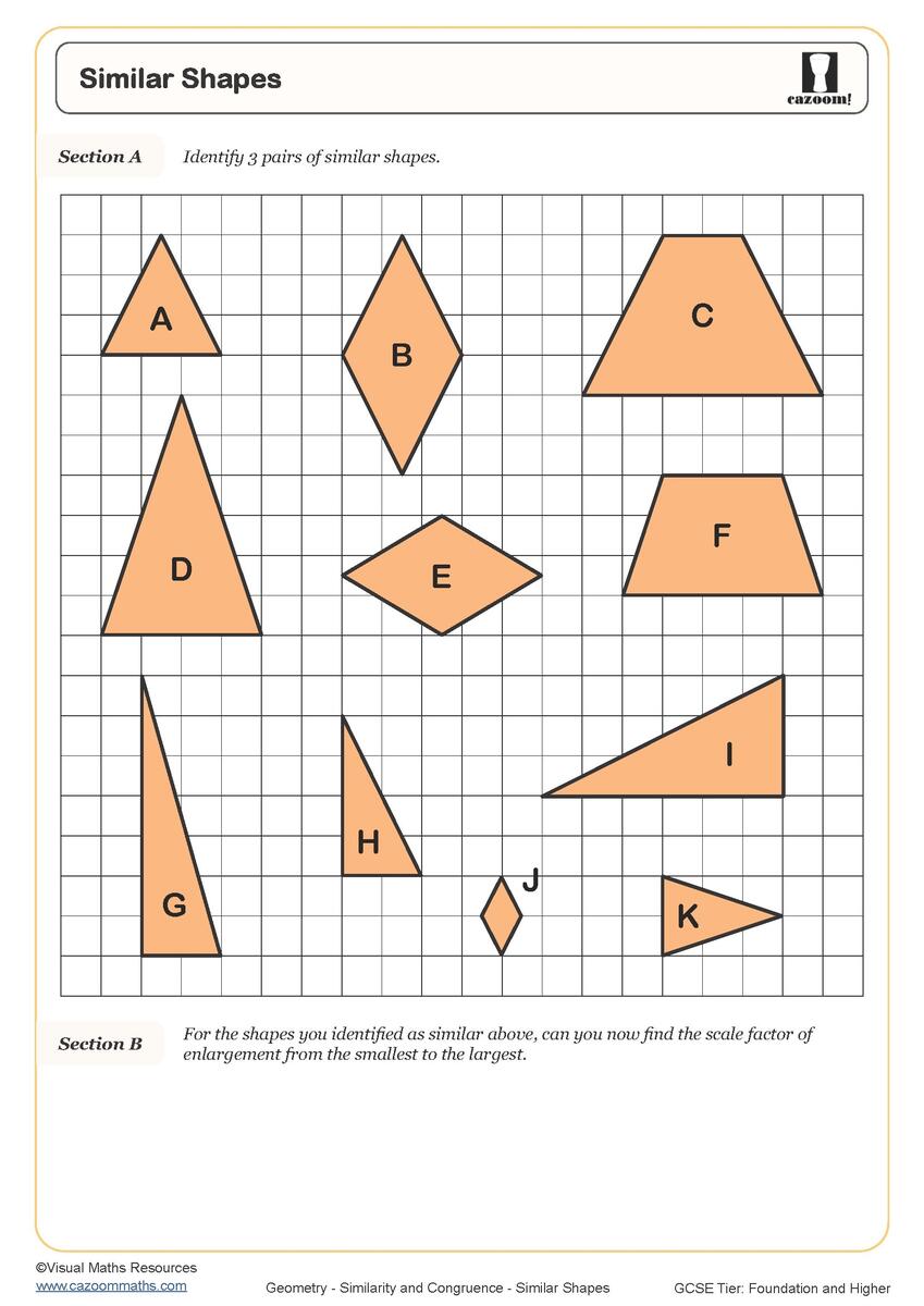 Similar Shapes Worksheet Printable Maths Worksheets Similar Shapes Worksheet Printable Maths Worksheets