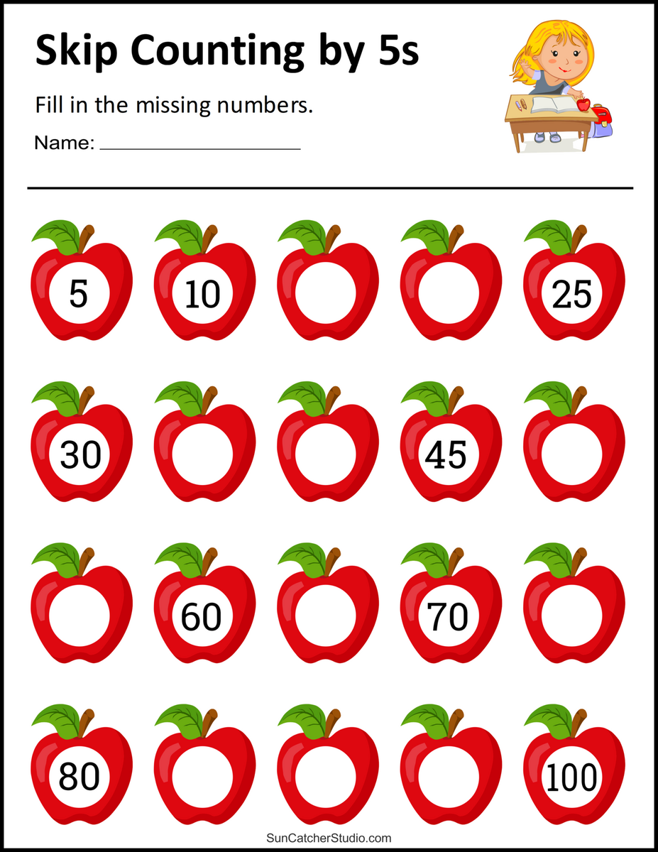 Skip Counting Worksheets And Charts Free Printables Lettering SVG Files Tools Apps Skip Counting By 5 Worksheets