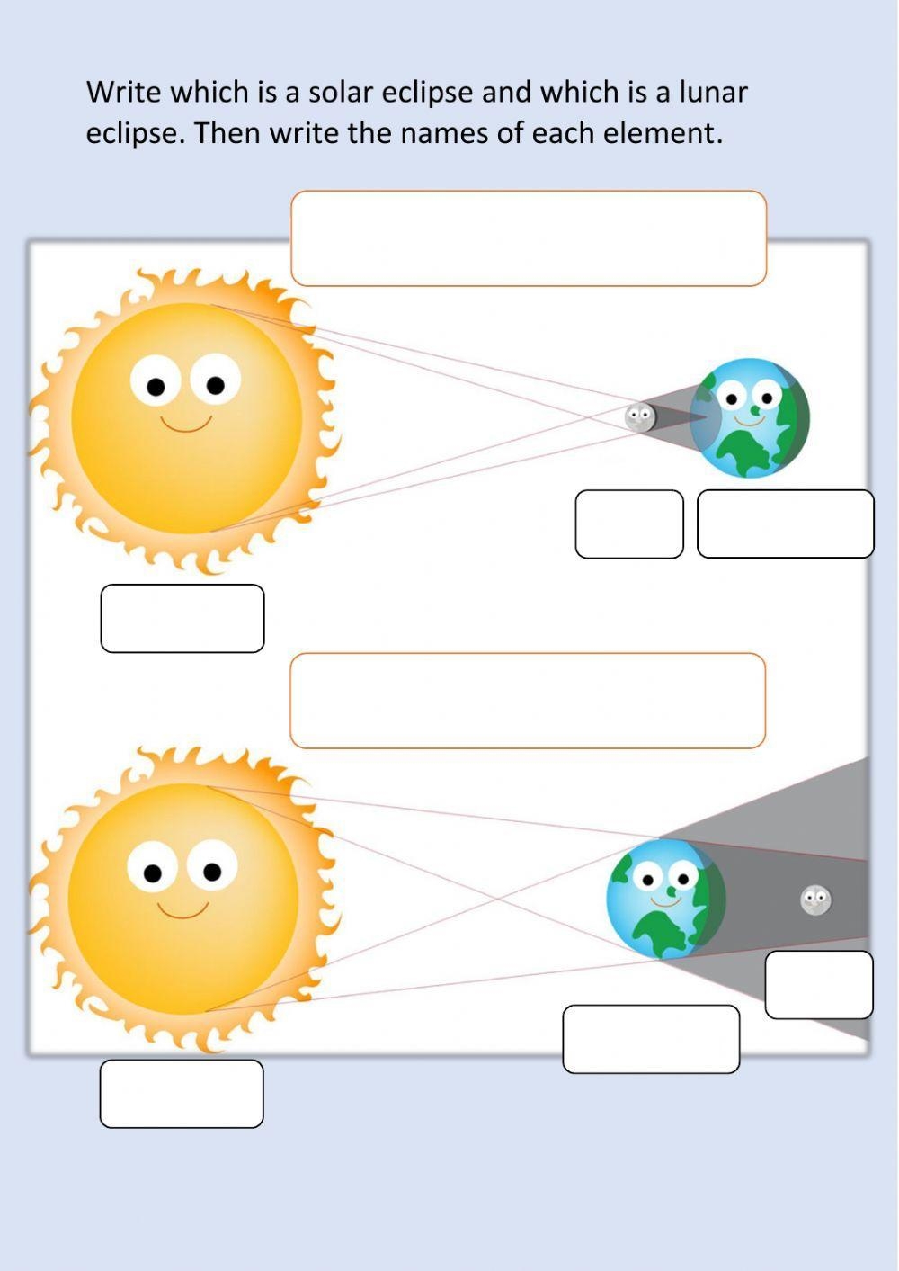 SOLAR AND LUNAR ECLIPSES Worksheet Worksheets Library SOLAR AND LUNAR ECLIPSES Worksheet Worksheets Library