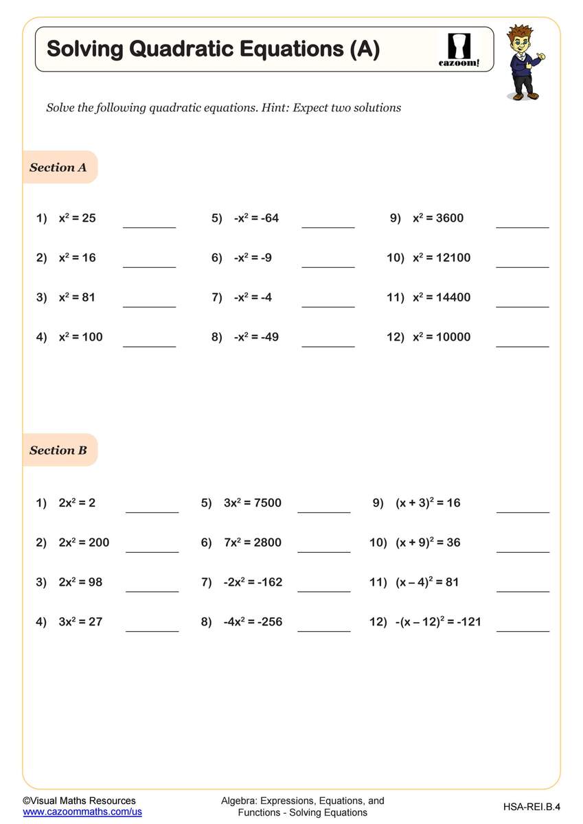 Solving Quadratic Equations C By Quadratic Formula Worksheet PDF Printable Algebra Worksheet Cazoom Math Solving Quadratic Equations C By Quadratic Formula Worksheet PDF Printable Algebra Worksheet Cazoom Math