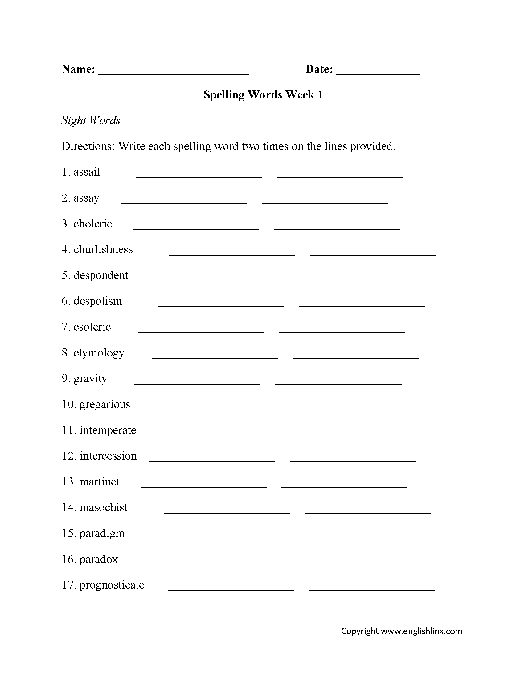 Spelling Worksheets Free Printable Spelling Practice By Grade Free And Customizable Spelling Templates