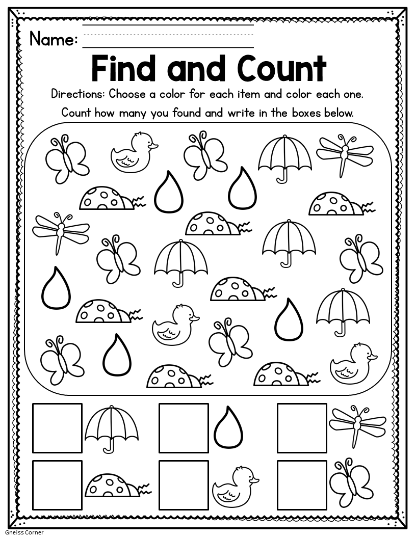 Custom Printable Spring Worksheet Templates Canva