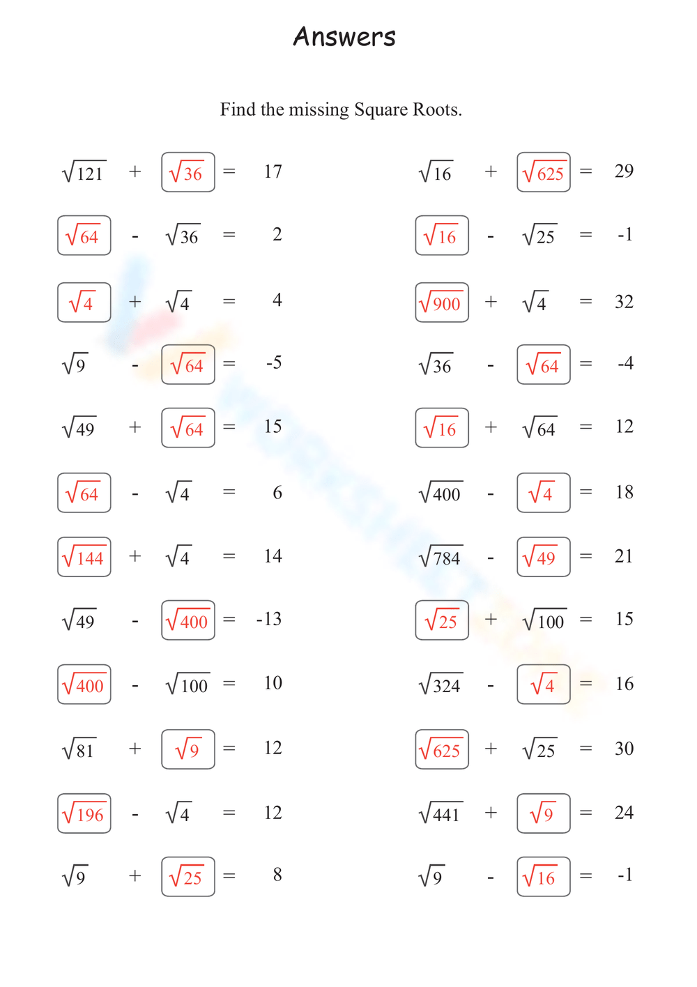 Square Roots Worksheets Free Simplifying Square Roots Worksheet Download Free Simplifying Square Roots Worksheet Png Images Free Worksheets On Clipart Library