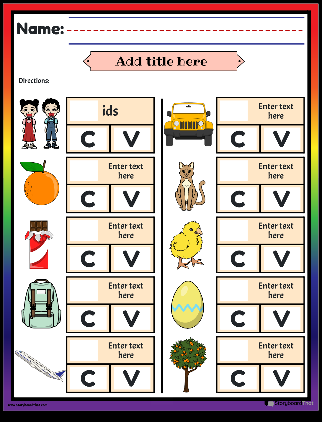 Storyboard That Free Vowel Consonant Worksheets Consonant Vowel Activity TeachersMag