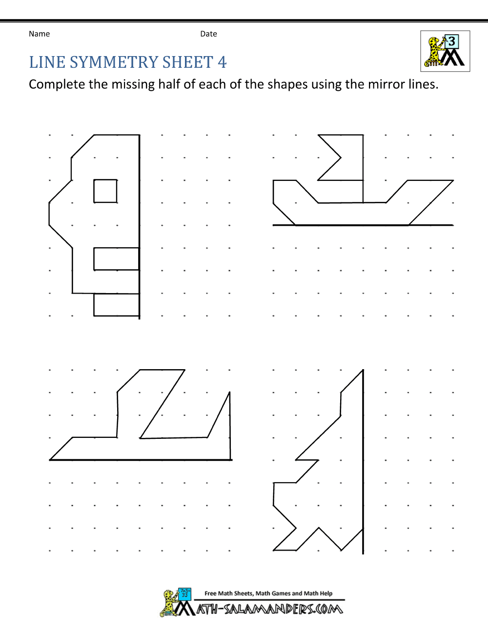 Symmetry Worksheets Symmetry Worksheets