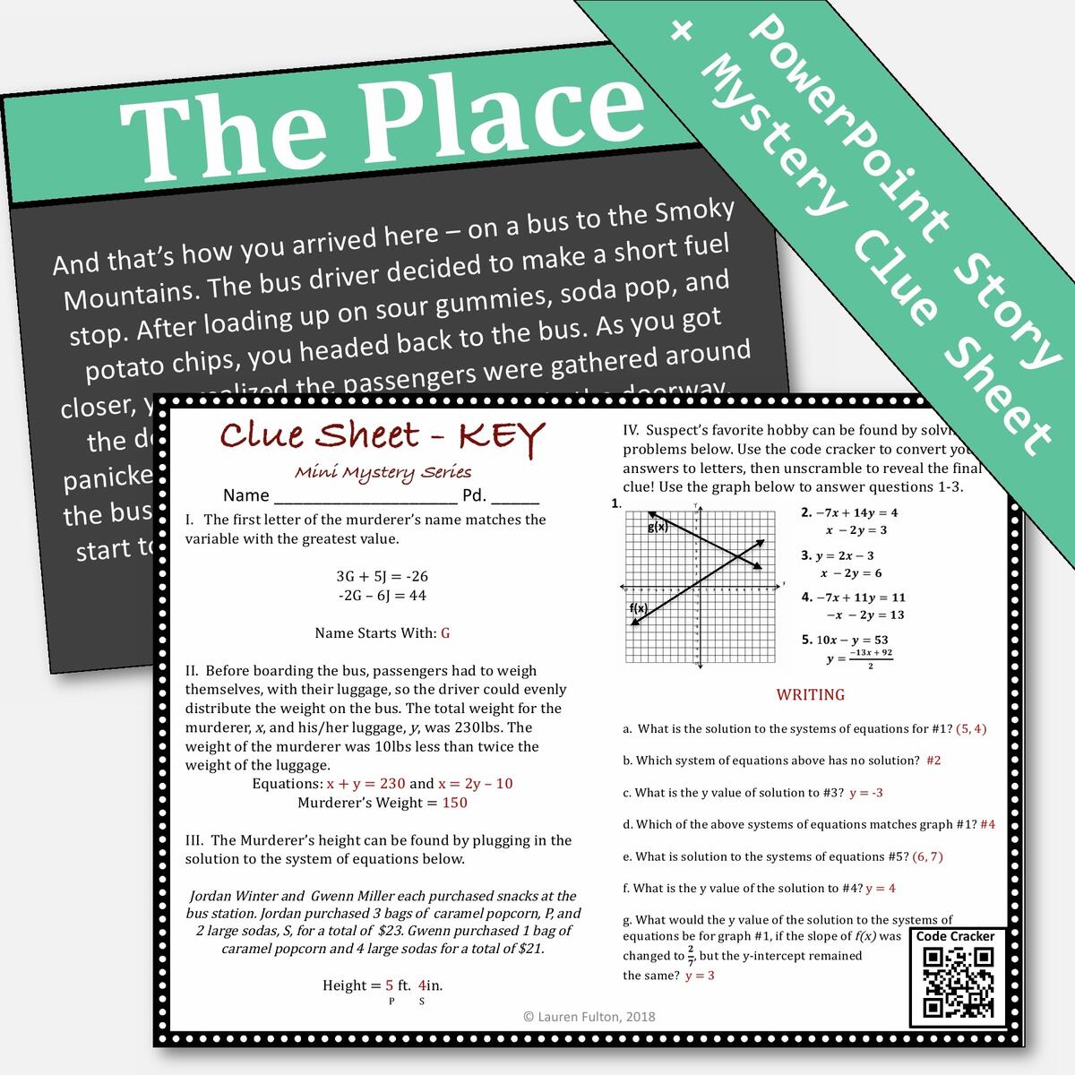 Systems Of Equations Activity Mini Mystery Classful Systems Of Equations Activity Mini Mystery Classful