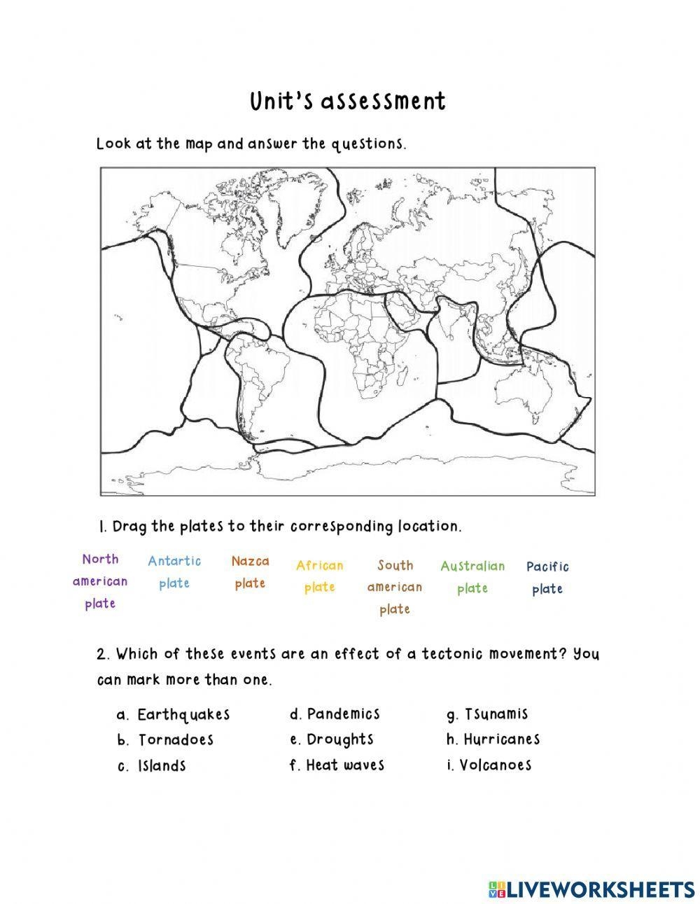 Plate Tectonic Activity Worksheet 3 Fizzics Education