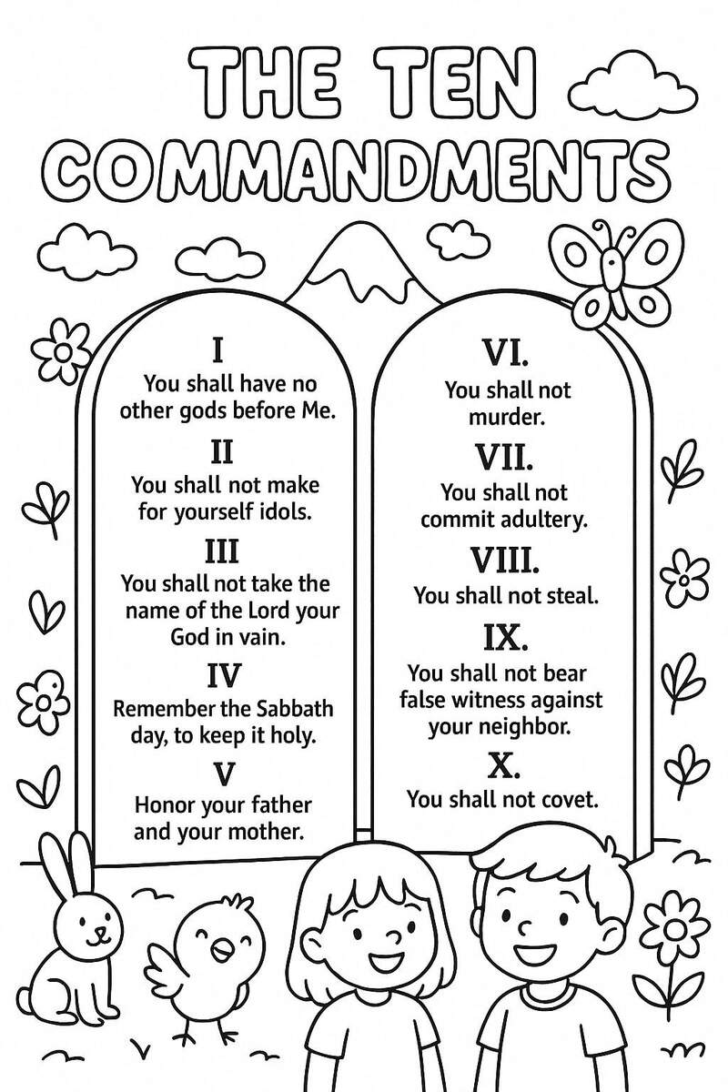 Ten Commandments Coloring Page Christian Bible Printable For Kids Sunday School Activity Sheet Religious Learning Worksheet Etsy Israel Ten Commandments Coloring Page Christian Bible Printable For Kids Sunday School Activity Sheet Religious Learning Worksheet Etsy Israel