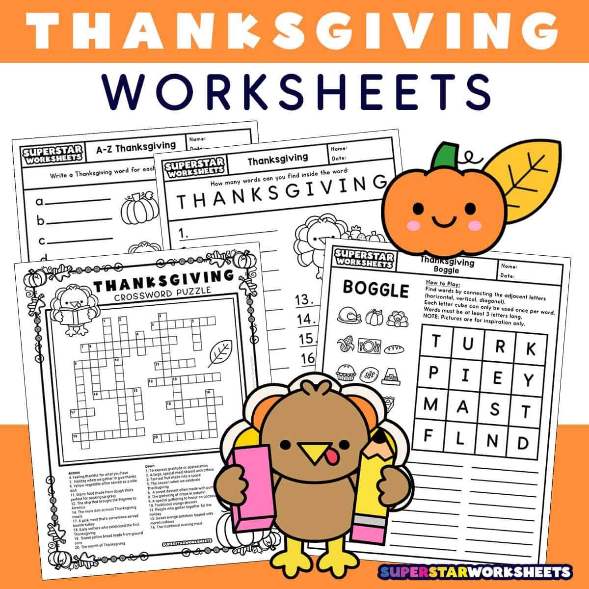 FREE Thanksgiving Worksheets PDF Leap Of Faith Crafting