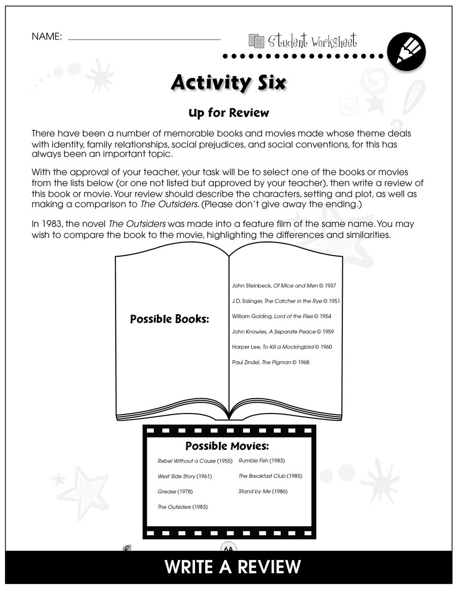 The Outsiders BONUS WORKSHEETS Grades 9 To 12 EBook Bonus Worksheets Library The Outsiders BONUS WORKSHEETS Grades 9 To 12 EBook Bonus Worksheets Library