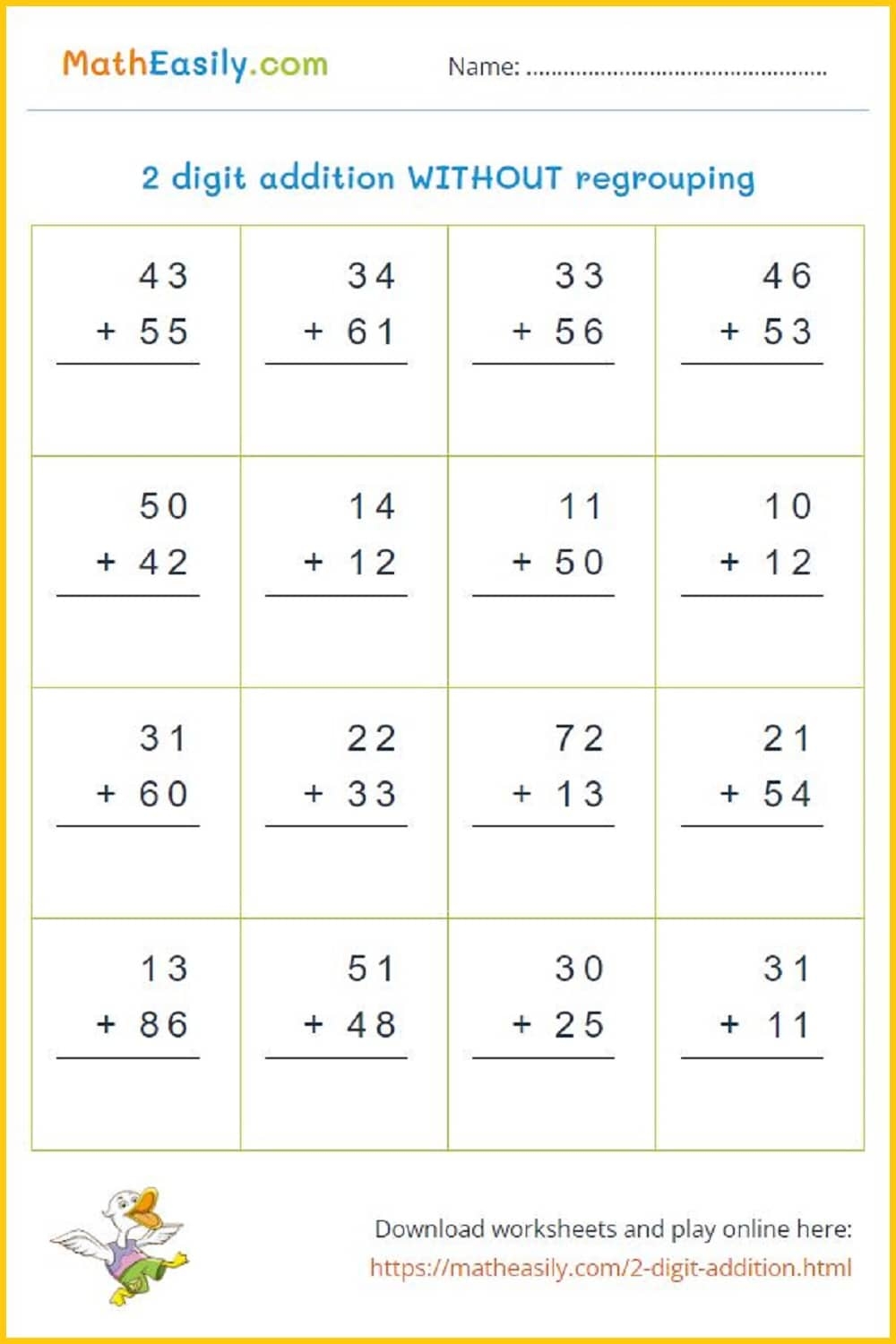 Free 2 Digit Subtraction Worksheet Regrouping Worksheets4Free