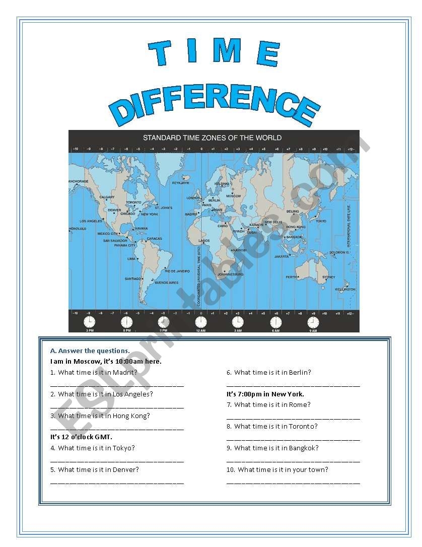 Time Zone Worksheet Printables Engaging Activities For Learning About Time Zones Time Zone Worksheet Printables Engaging Activities For Learning About Time Zones