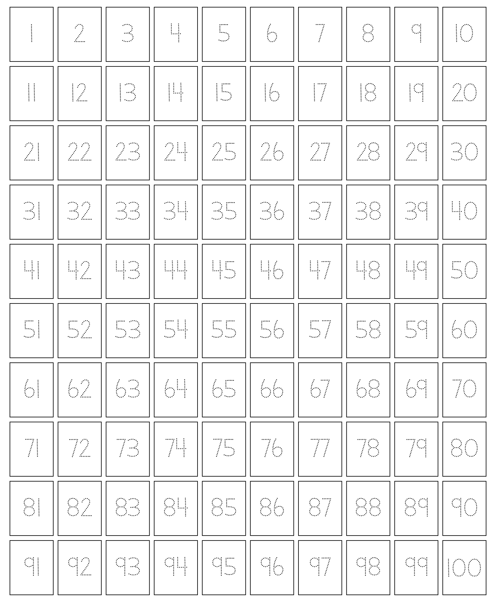 Traceable 100 Chart 11 Free PDF Printables Printablee