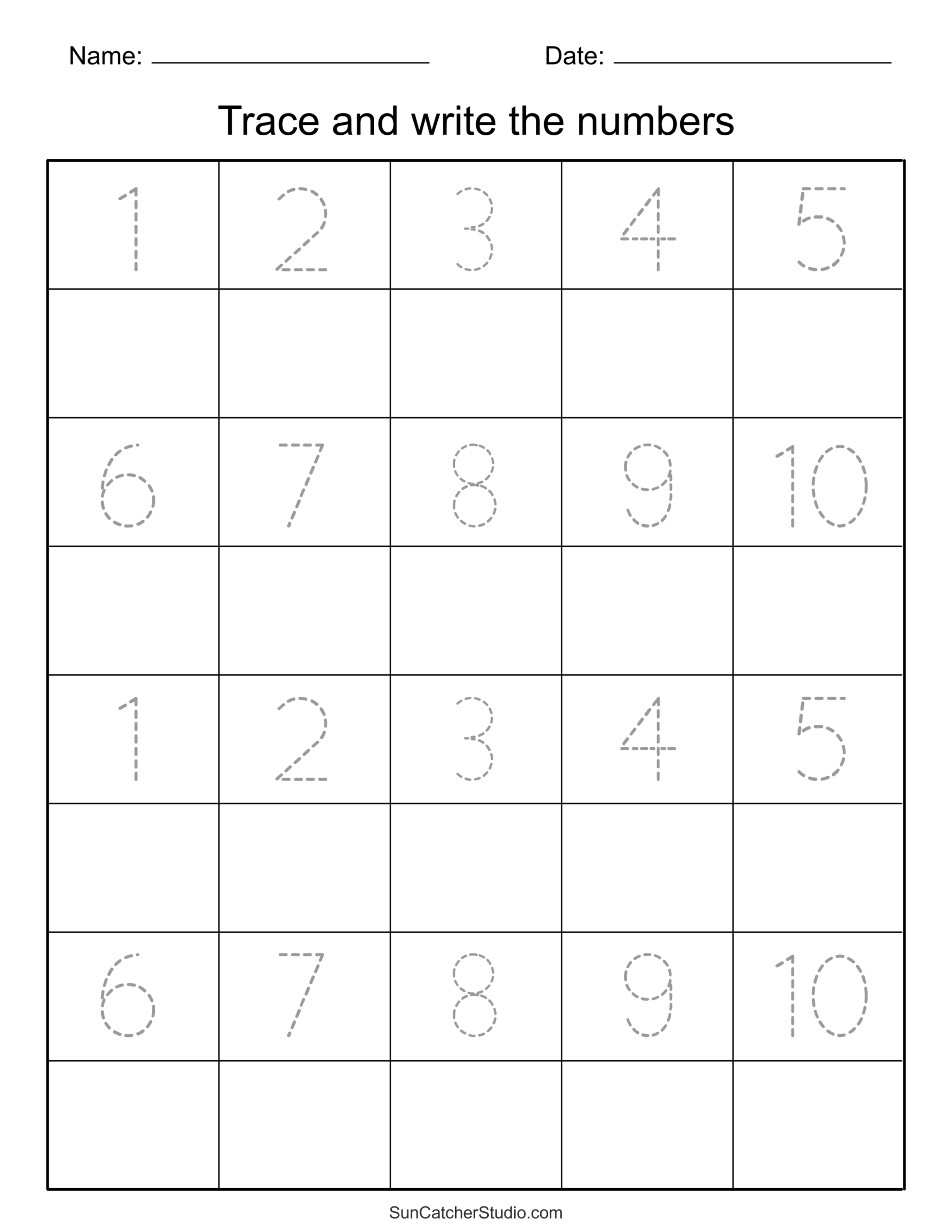Tracing Numbers Free Printable Practice PDF Worksheets Free Printables Lettering SVG Files Tools Apps Tracing Numbers 1 20 Worksheets Free Printable Pdfs Teach Prints