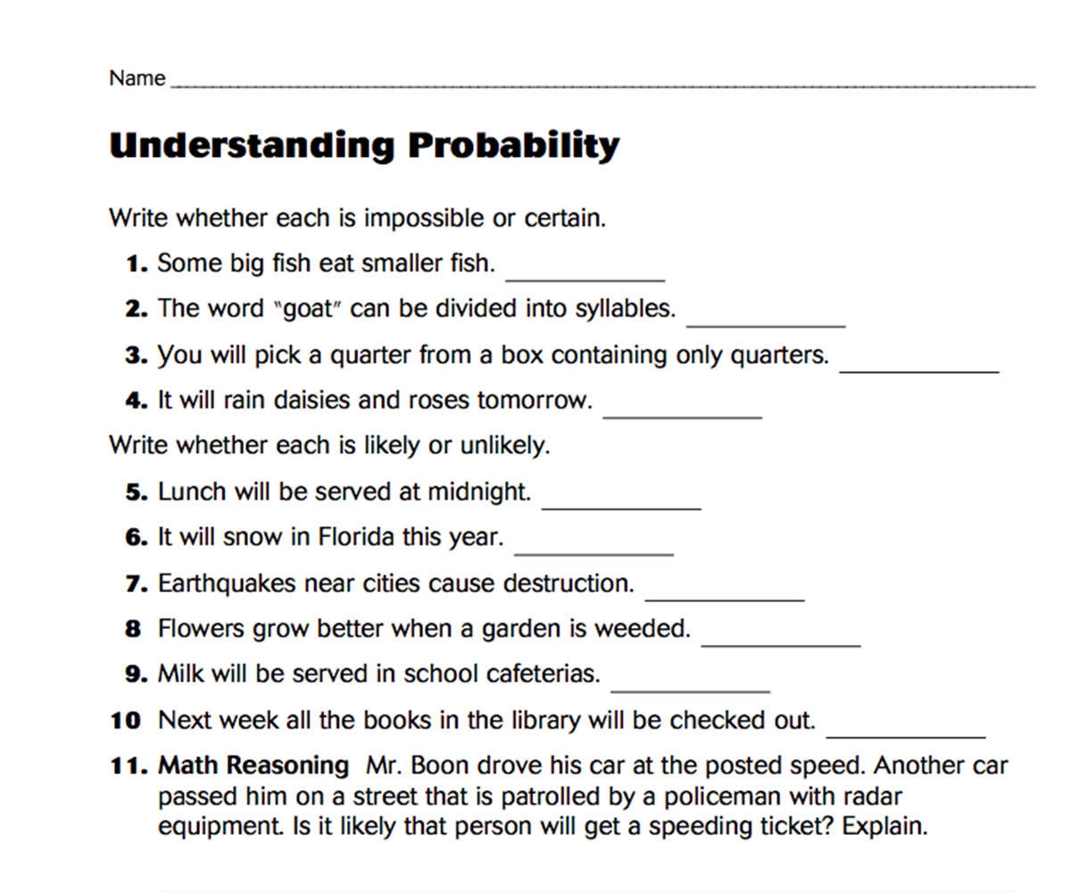 Understanding Probability TeacherVision