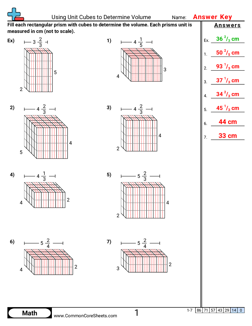 Volume Worksheets Volume Worksheets