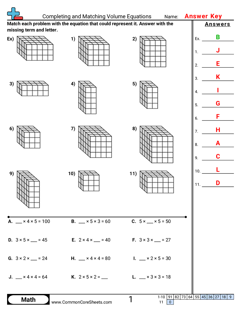 Volume Worksheets Volume Worksheets